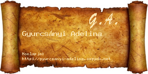 Gyurcsányi Adelina névjegykártya